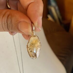 Citrine silver pendant
